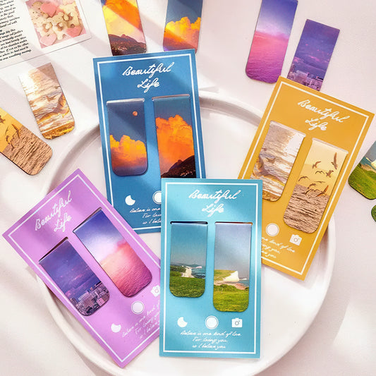 Beautiful Scenery Magnetic Bookmark Set