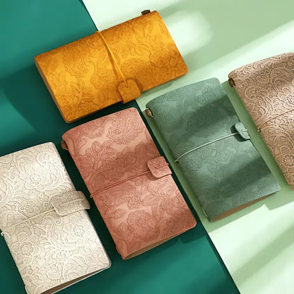 Morandi Color Floral Embossed Notebook