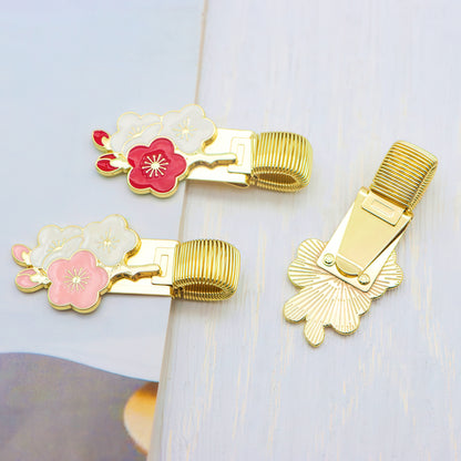 Cherry Blossom Metal Pen Clip Holder