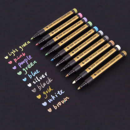 STA Metallic Color Marker Pen Set