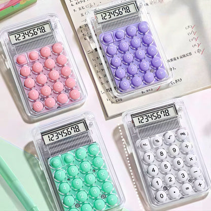Colorful Pocket Calculator with Transparent Case
