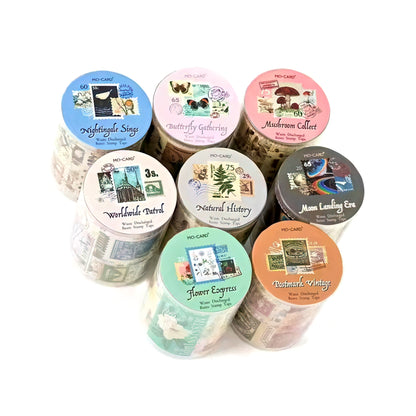 Retro Postage Stamp Sticker Roll