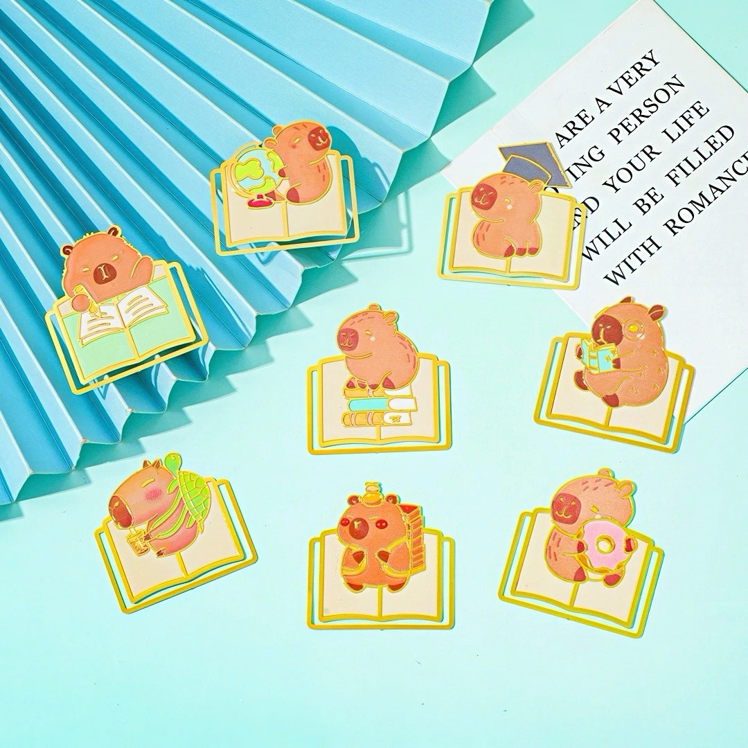 Cute Capybara Metal Bookmark