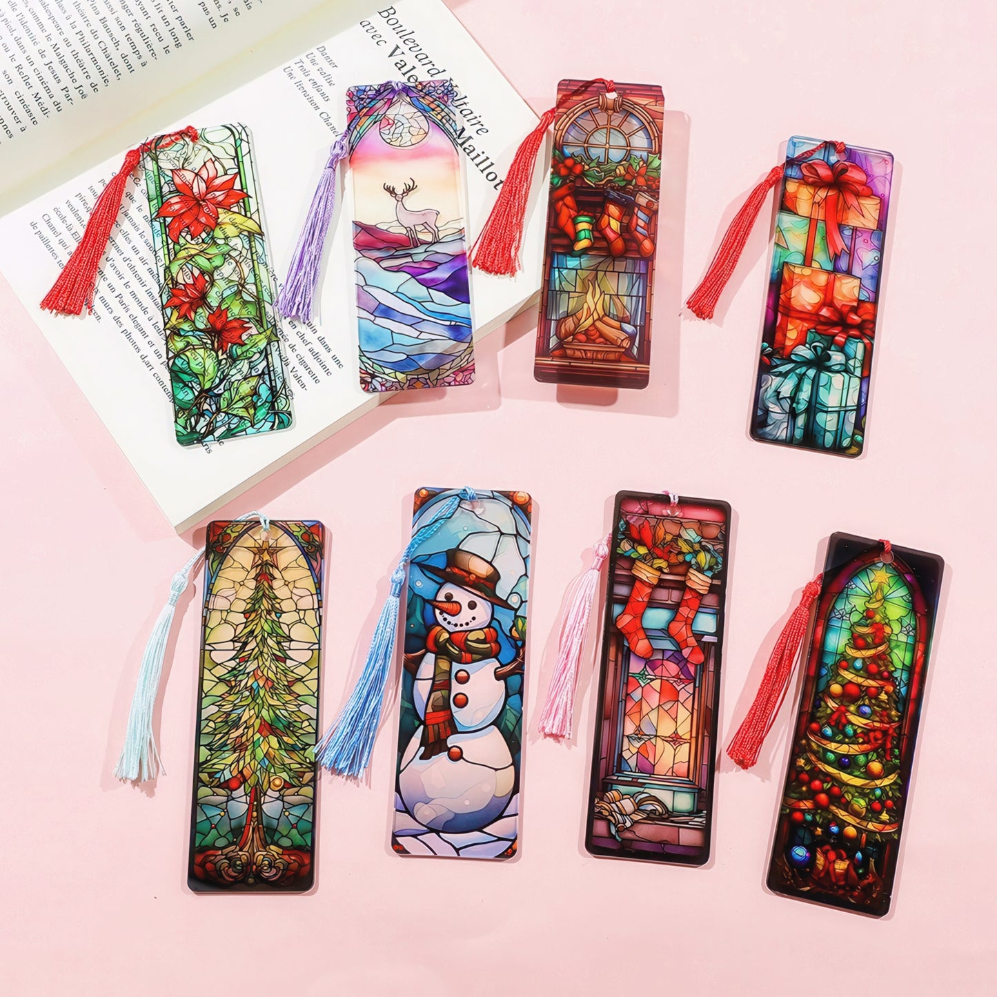 Christmas Theme Acrylic Bookmark