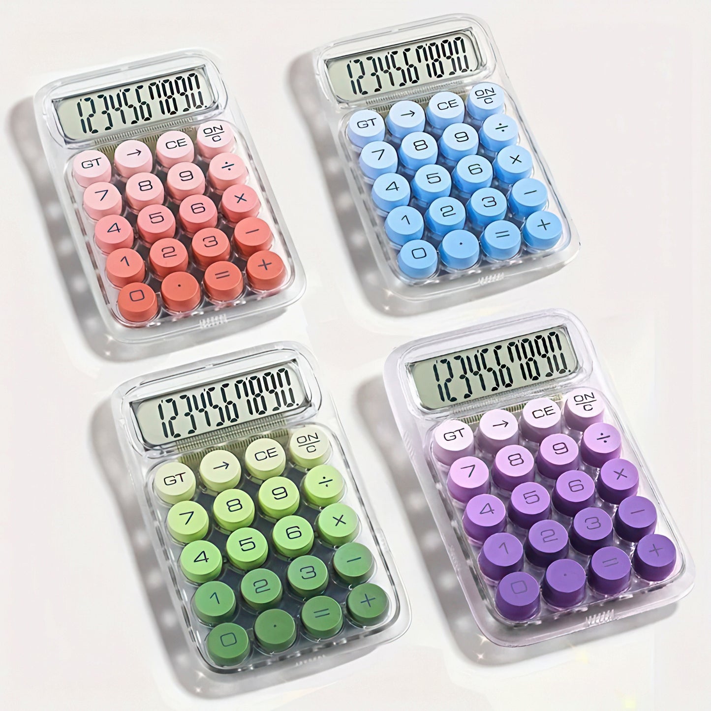 Transparent Calculator with Gradient Color Buttons