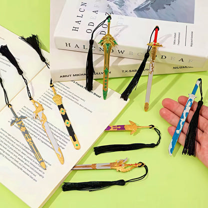 Wuxia Sword Shaped Metal Bookmark