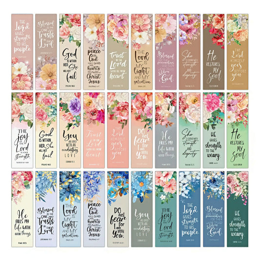 Inspirational Bible Verse Paper Bookmark Set
