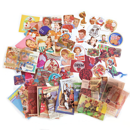 Retro Themed Scrapbook Supplies Pack
