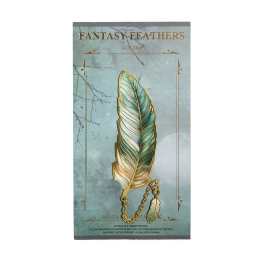 Vintage Feather Shaped Metal Bookmark