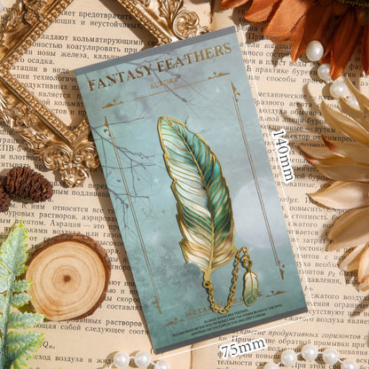 Vintage Feather Shaped Metal Bookmark