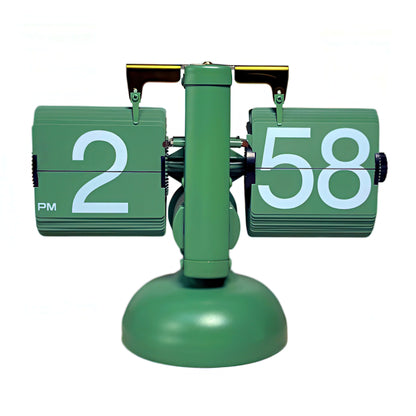 Retro Mechanical Flip Clock with Metal Base