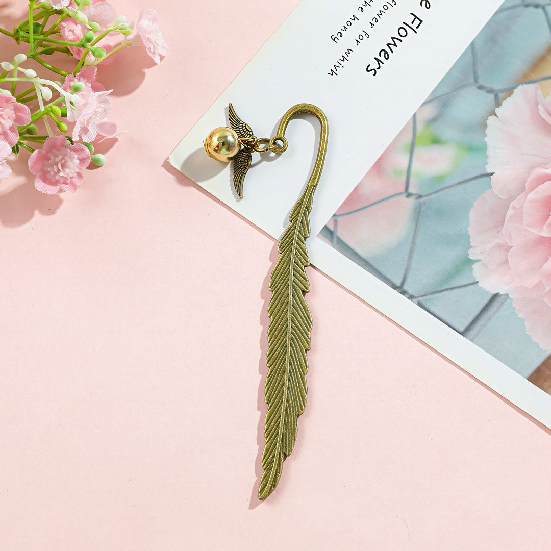 Harry Potter Vintage Feather Metal Bookmark