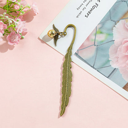 Harry Potter Vintage Feather Metal Bookmark