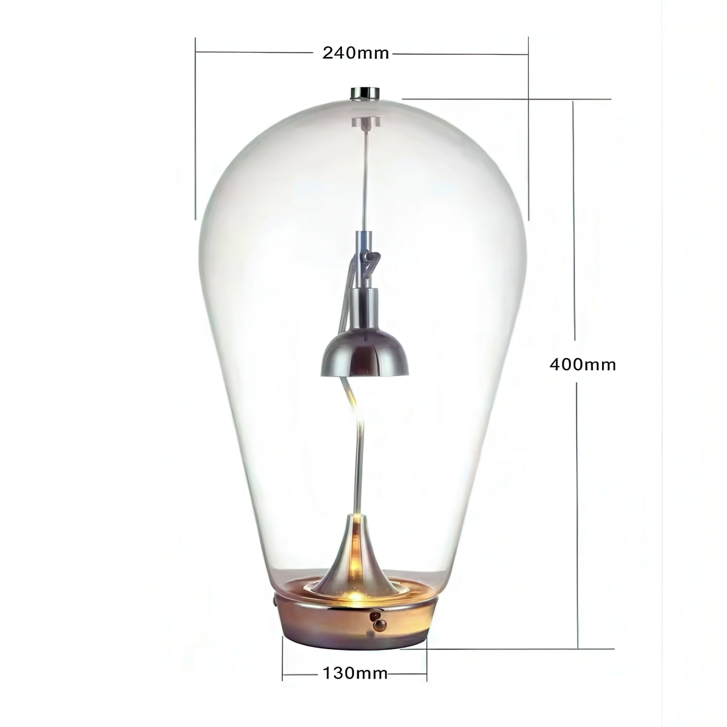 Italian Design Dimmable LED Blown Glass Desk Lamp