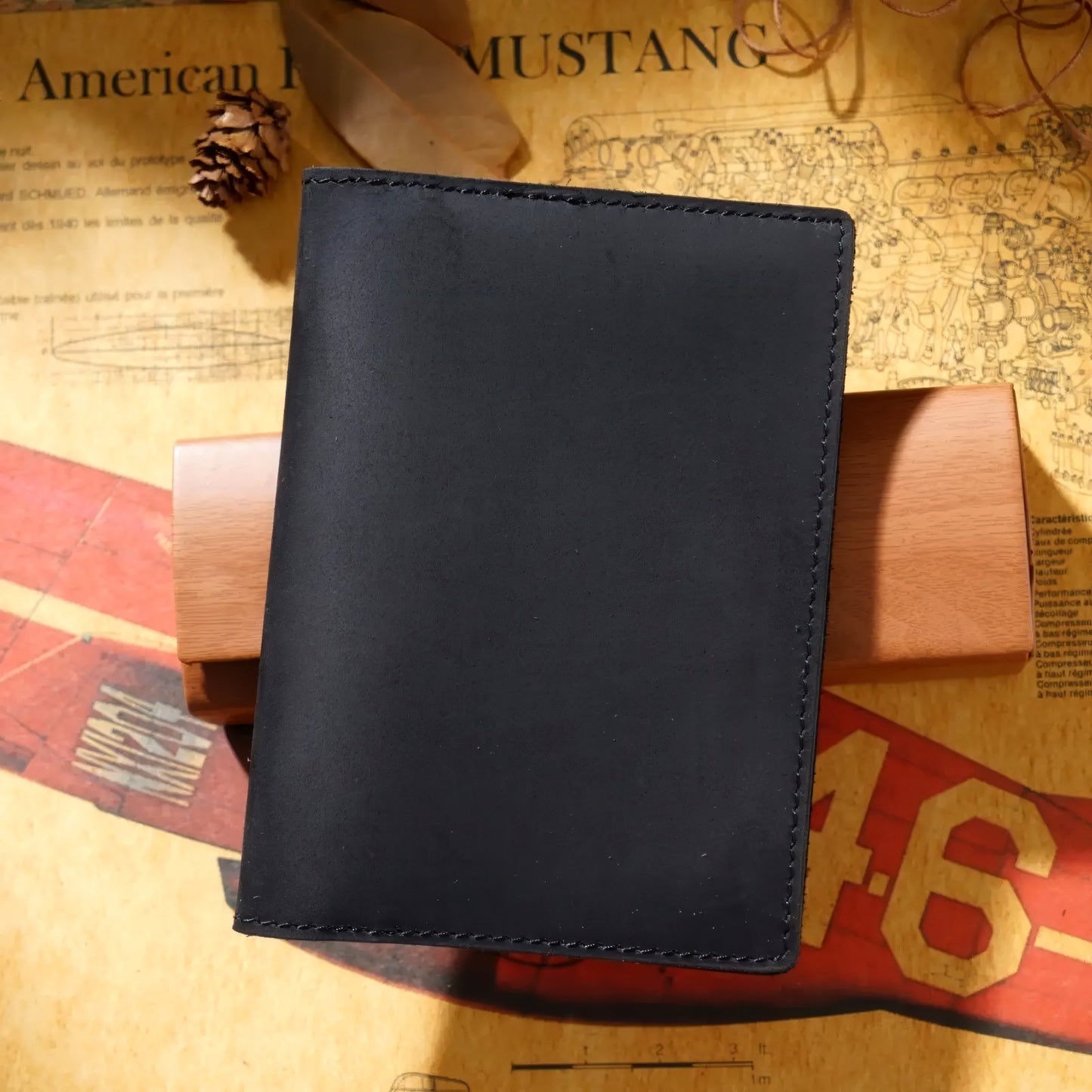 Dyed Cowhide Multifunctional Passport Holder