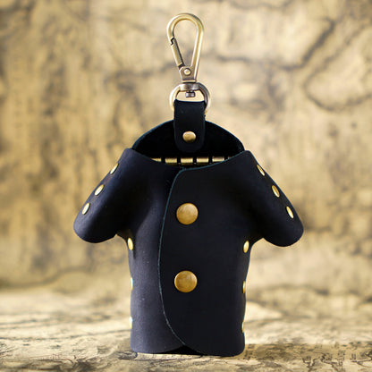 Dyed Cowhide T-shirt Shaped Key Case