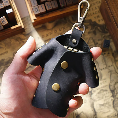 Dyed Cowhide T-shirt Shaped Key Case