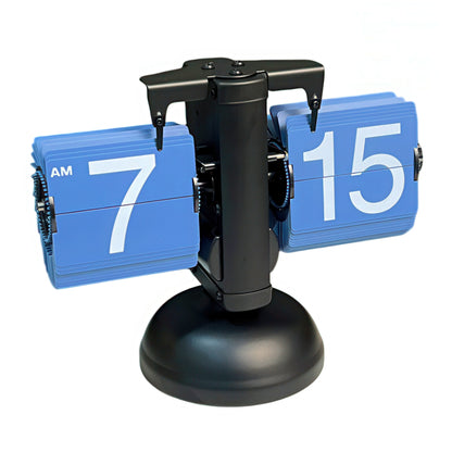 Retro Mechanical Flip Clock with Metal Base
