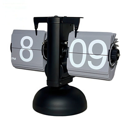 Retro Mechanical Flip Clock with Metal Base