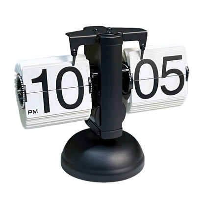 Retro Mechanical Flip Clock with Metal Base