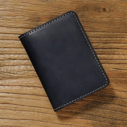 Dyed Cowhide Card Holder Wallet