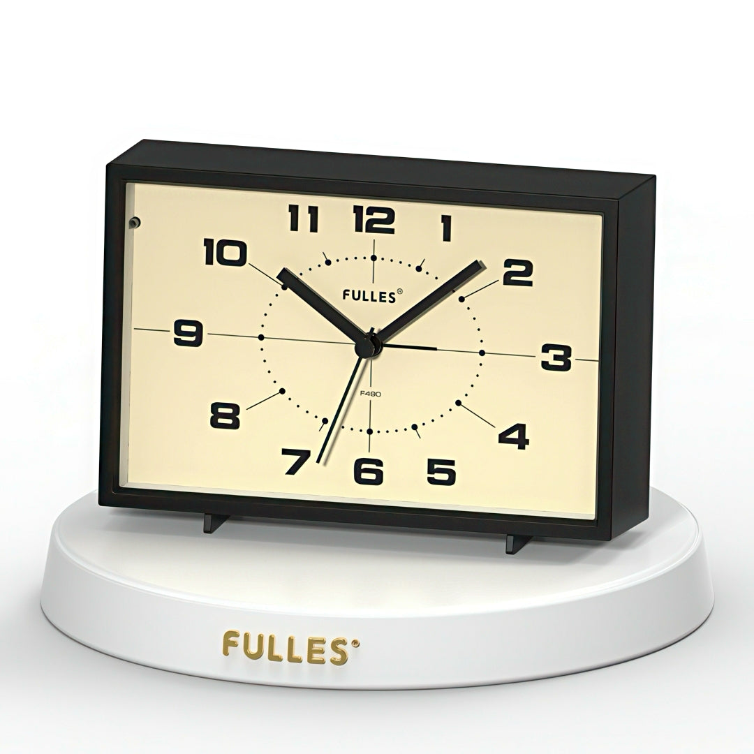Retro Rectangular Silent Alarm Clock