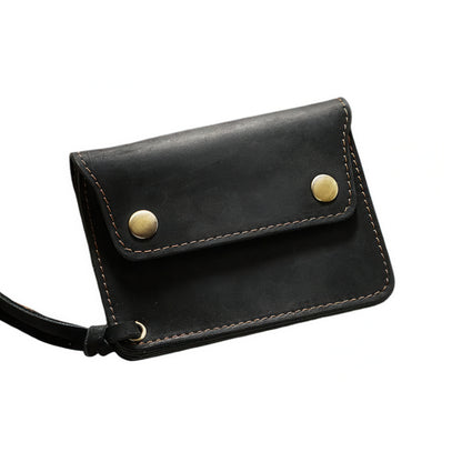 Dyed Cowhide Multifunctional Zipper Wallet