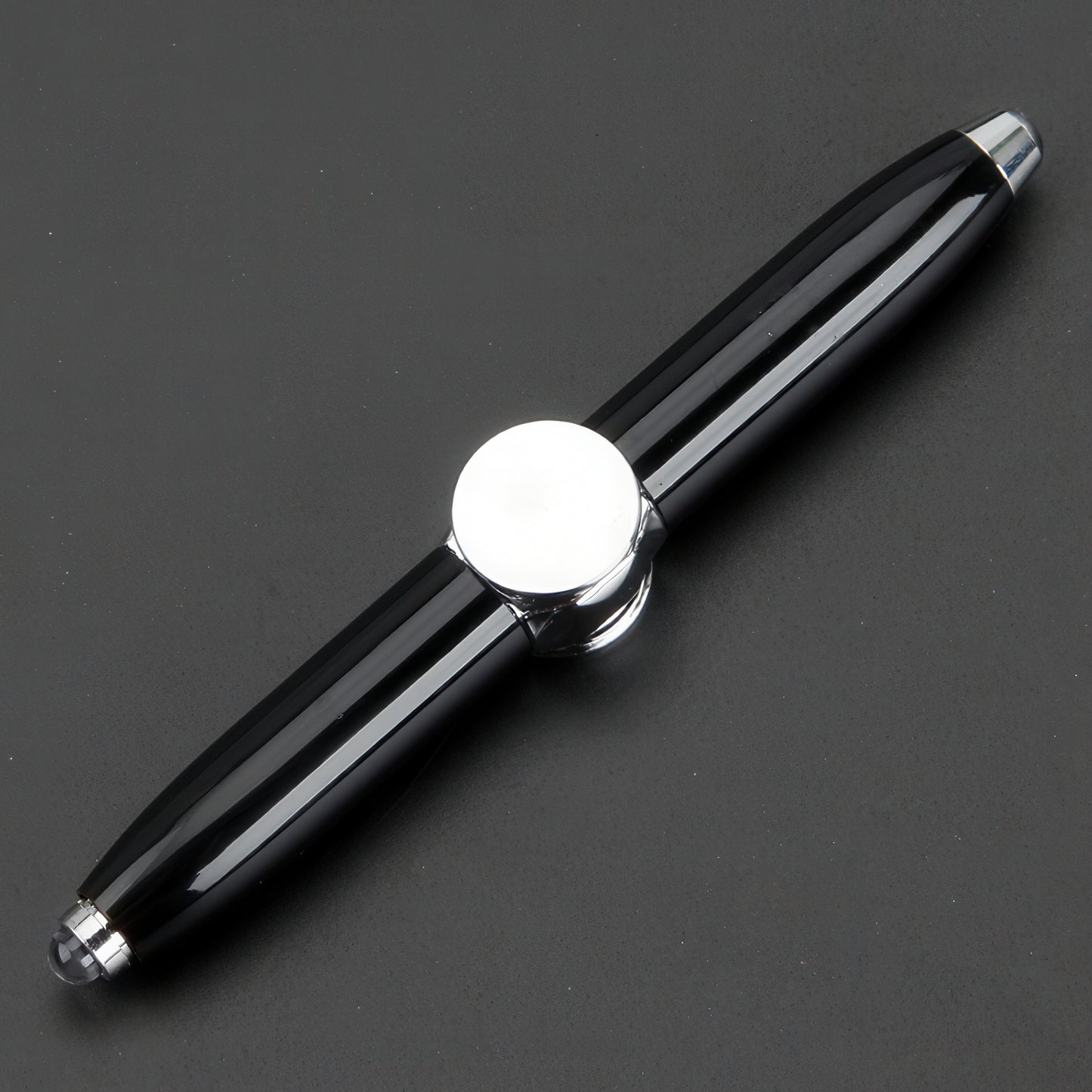 Fidget Spinner Ballpoint Pen with LED Flashlight
