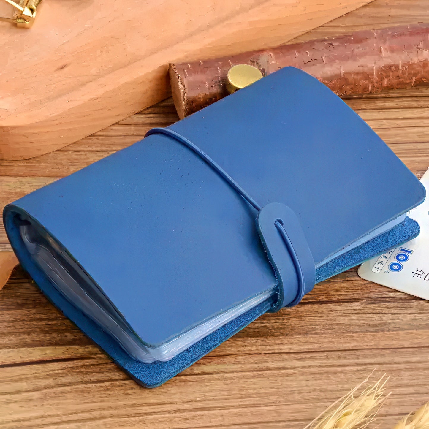 Dyed Leather Business Card Organizer