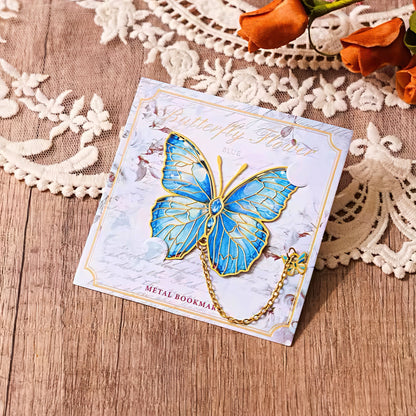 Colorful Butterfly Metal Bookmark