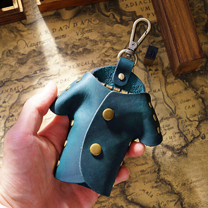 Dyed Cowhide T-shirt Shaped Key Case