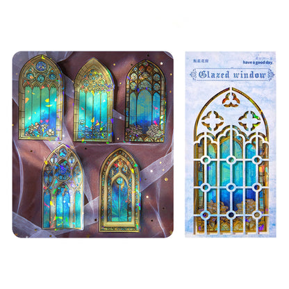 Gothic Stained Glass Window PET Stickers