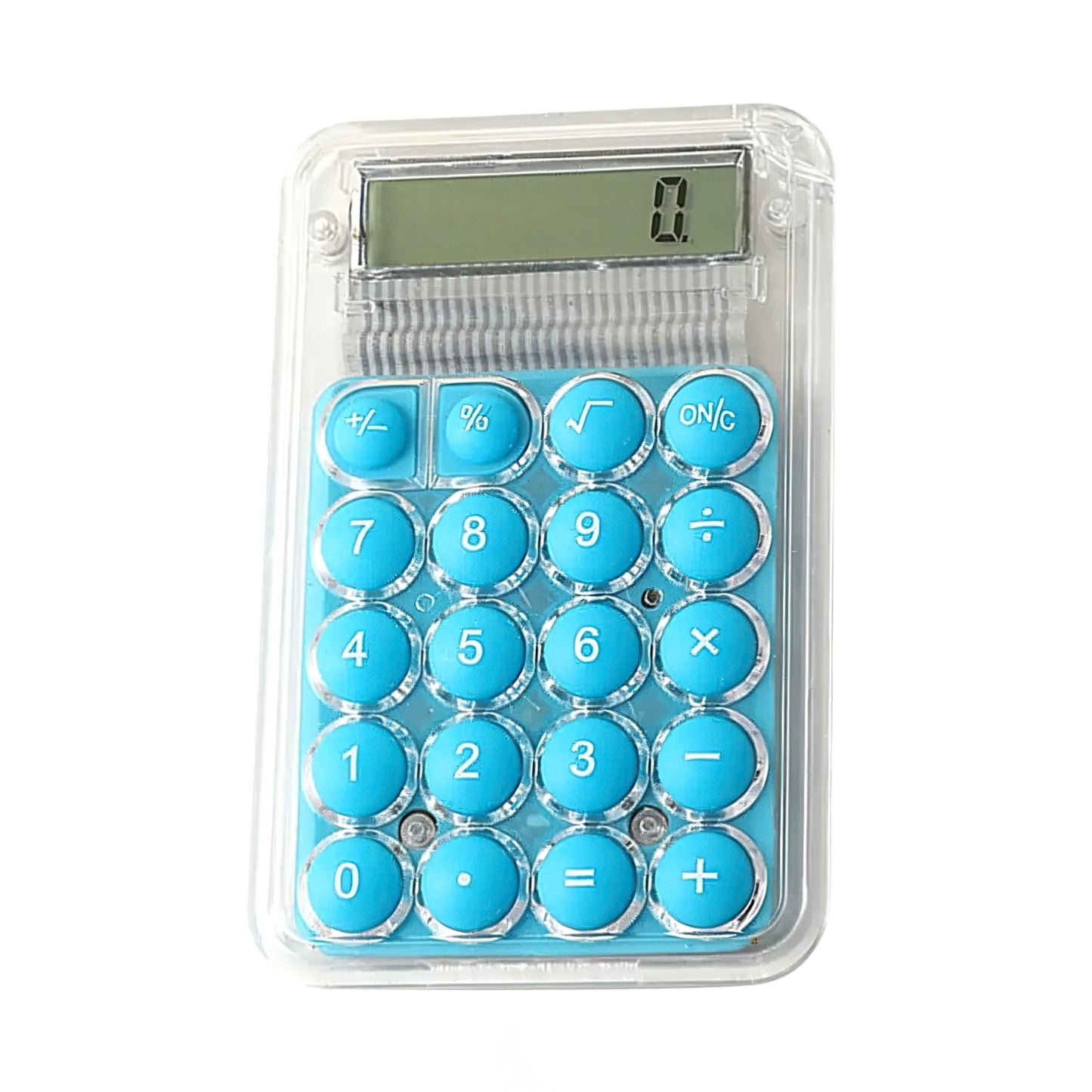 Colorful Pocket Calculator with Transparent Case