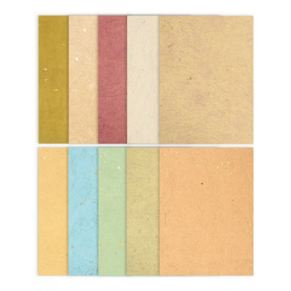 Colorful Xuan Paper with Gold Flakes