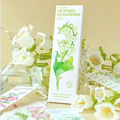 Pictures of Flowers Paper Bookmark Set