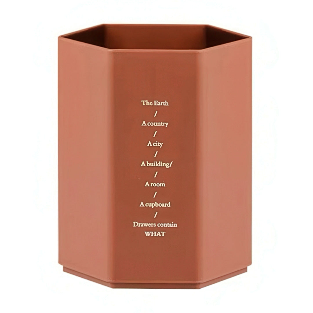 Hexagonal Plastic Pen Holder