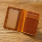 Dyed Cowhide Card Holder Wallet