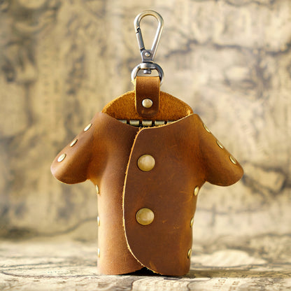 Dyed Cowhide T-shirt Shaped Key Case