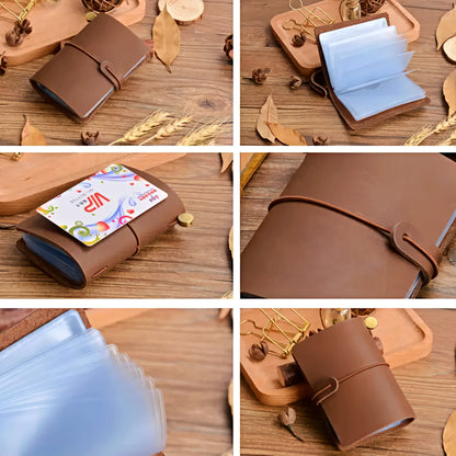 Dyed Leather Business Card Organizer