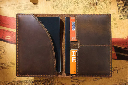 Dyed Cowhide Multifunctional Passport Holder