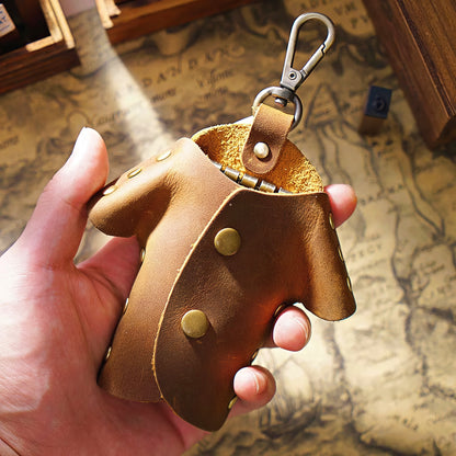 Dyed Cowhide T-shirt Shaped Key Case