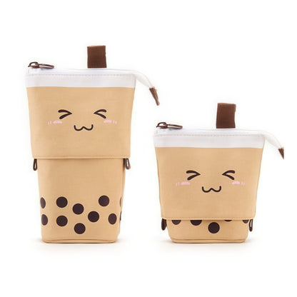 Bubble Tea Retractable Stand Up Pencil Case