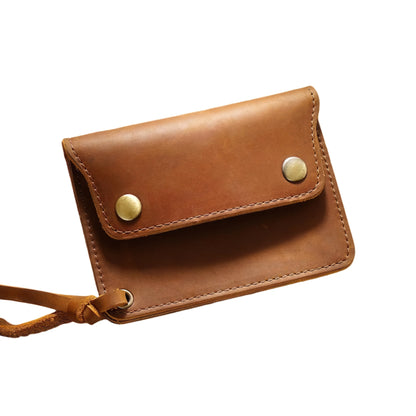 Dyed Cowhide Multifunctional Zipper Wallet