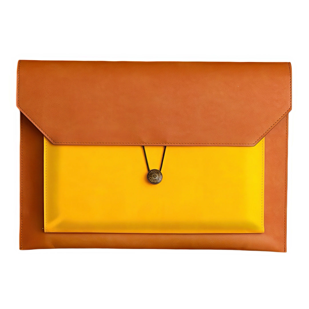 Retro Faux Leather Multi Compartment Document Bag