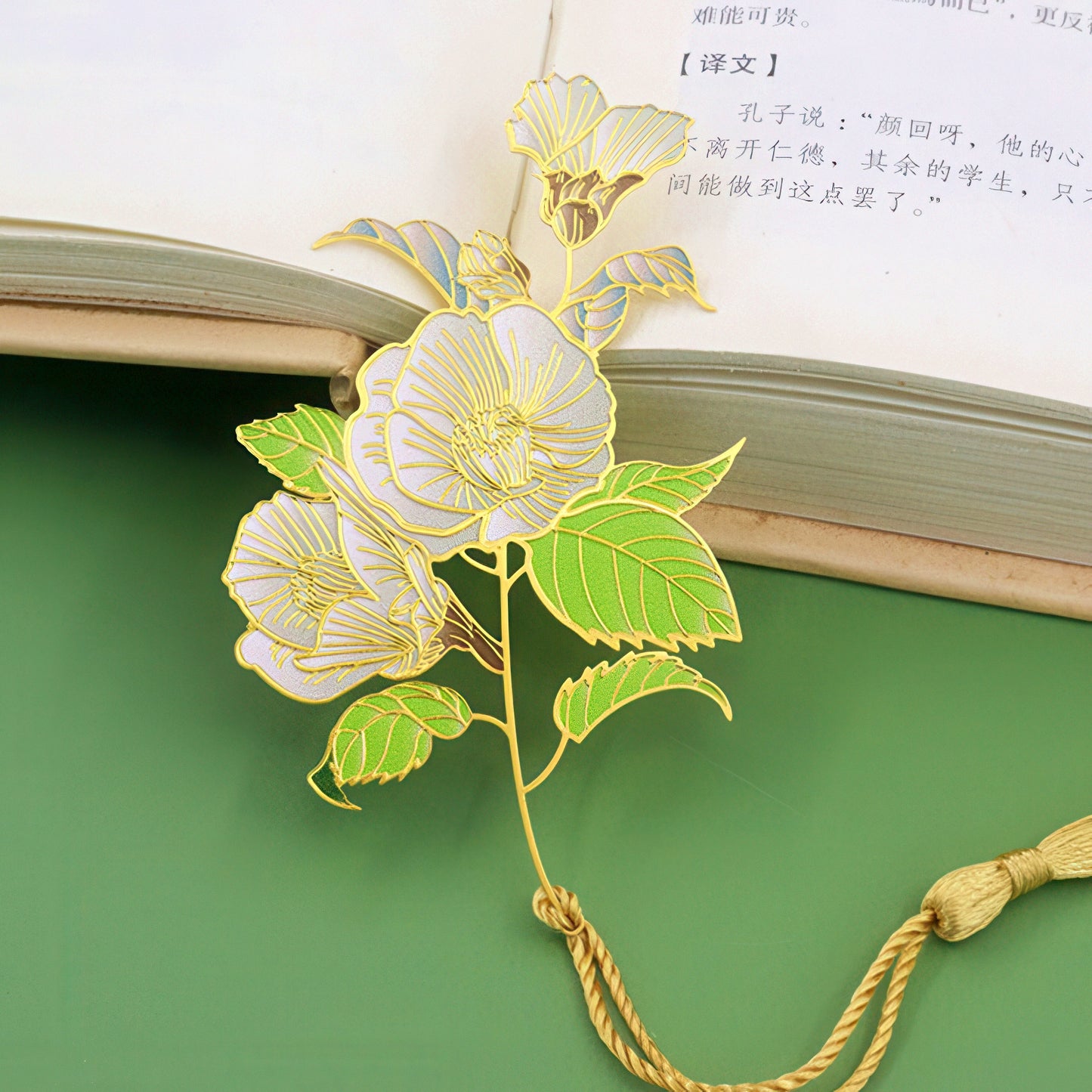 Aesthetic Flower Metal Bookmark