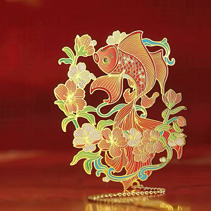 Oriental Fortune Creatures Themed Metal Bookmark