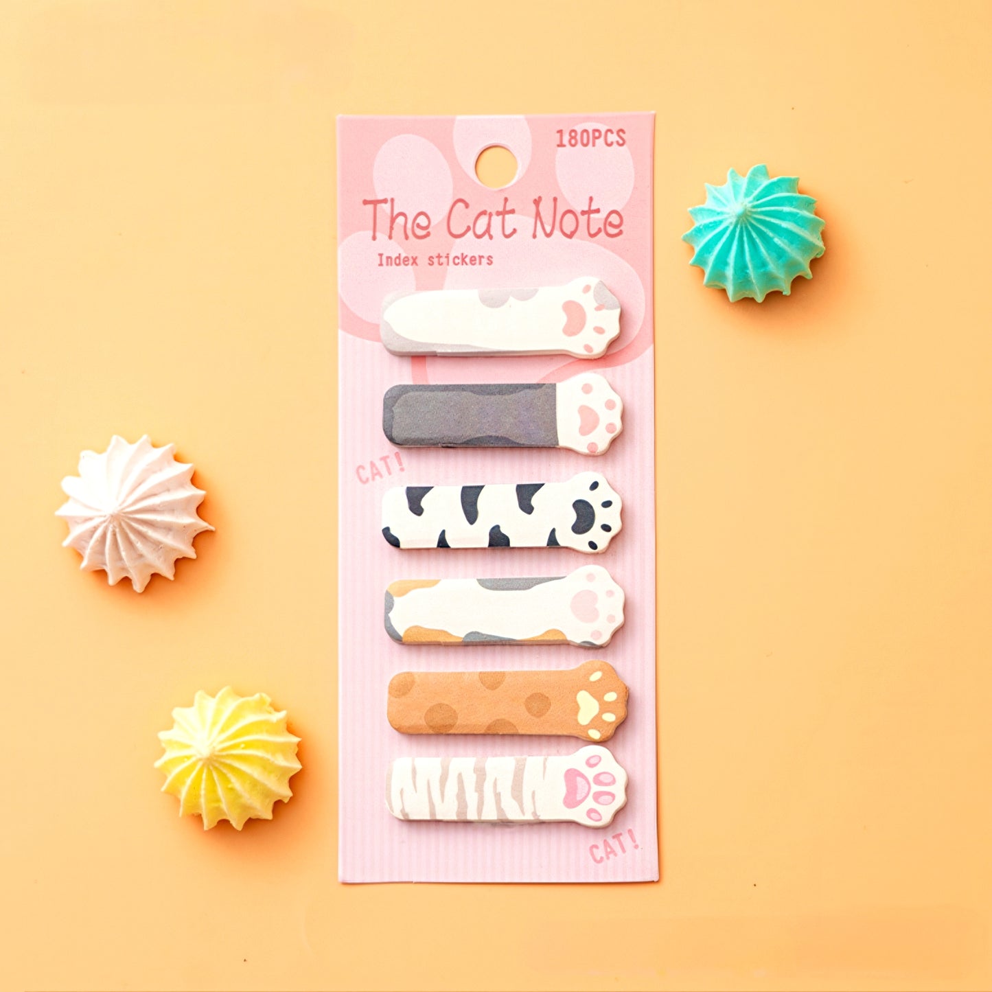 Cute Lying Cats Sticky Index Tabs