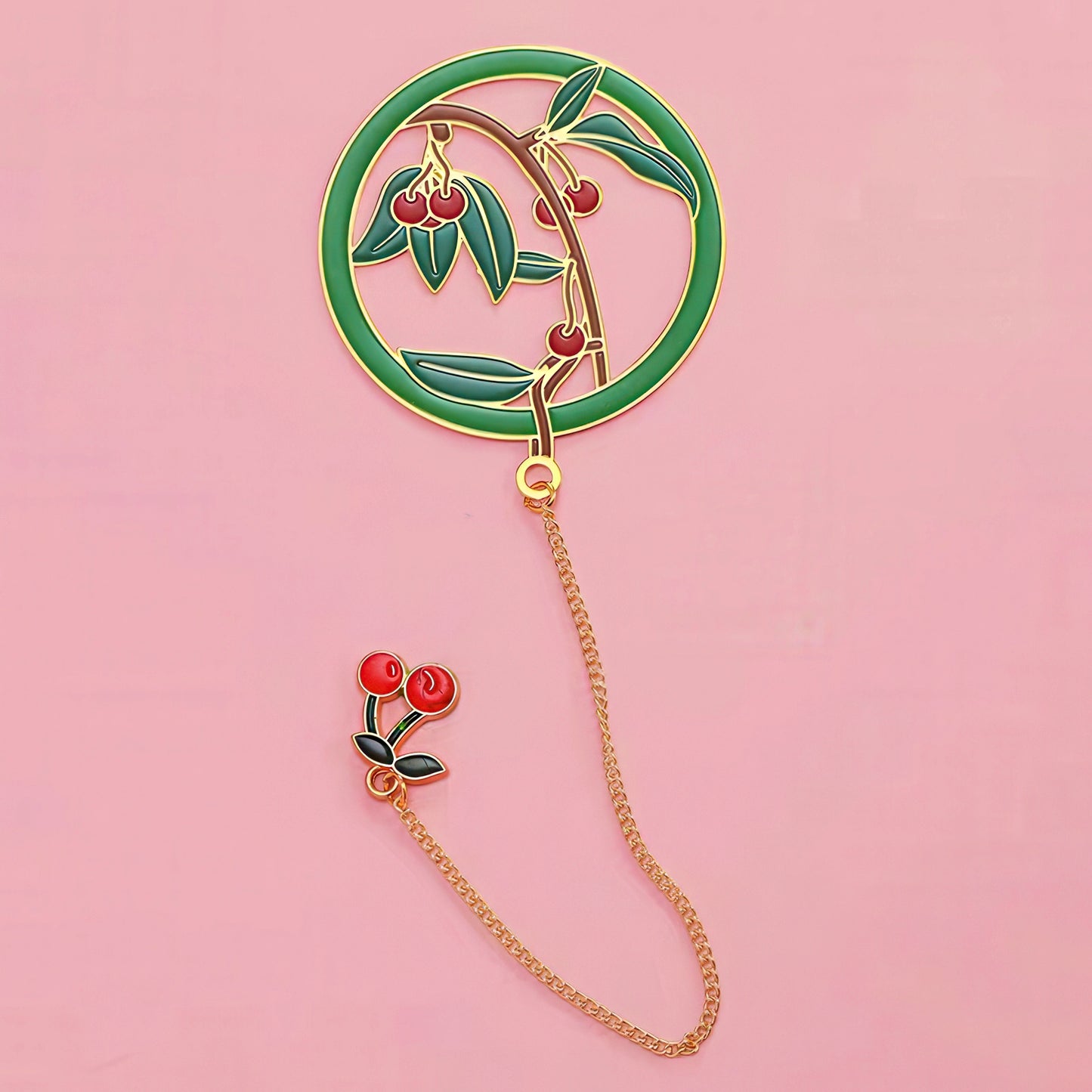 Exquisite Flower Enamel Metal Bookmark