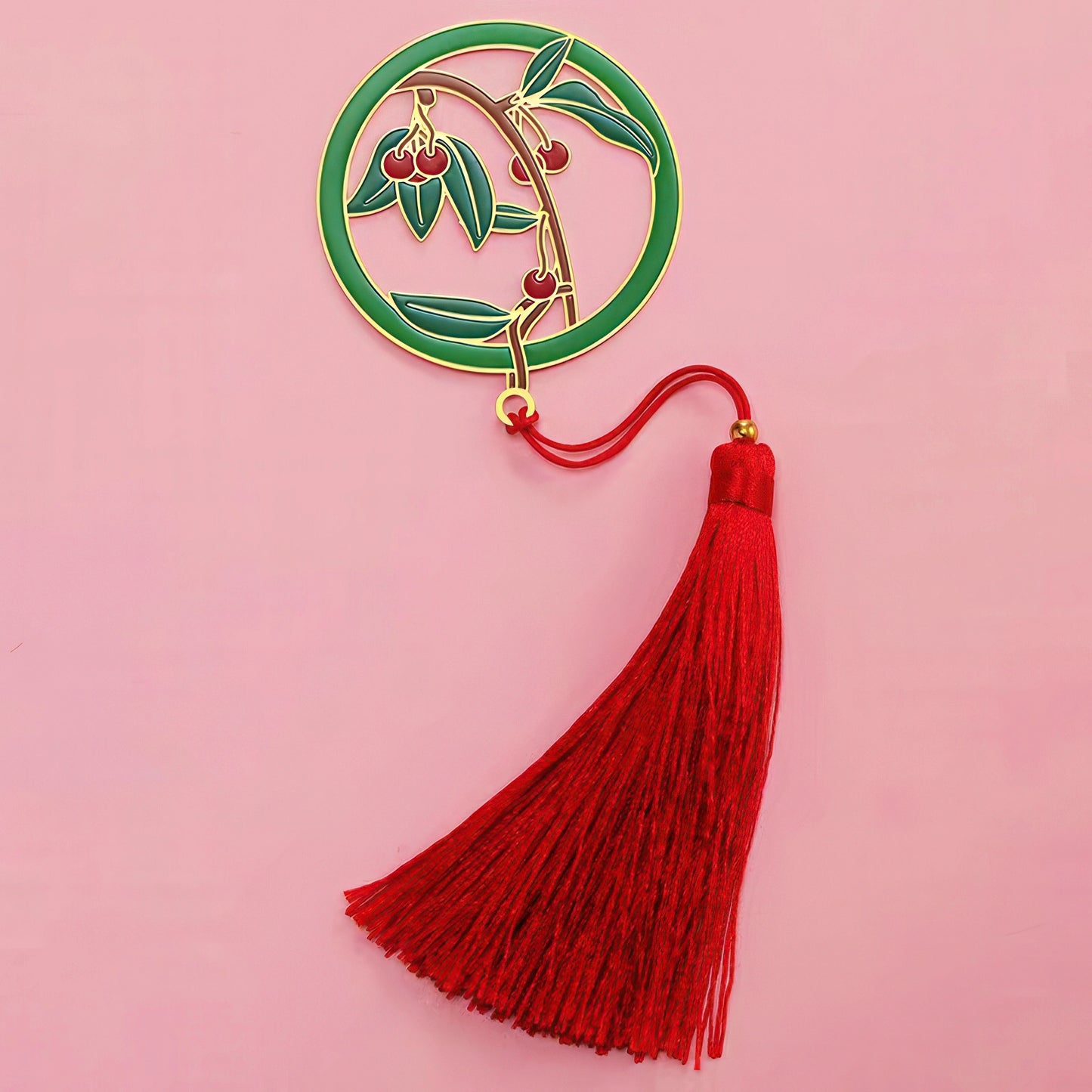 Exquisite Flower Enamel Metal Bookmark