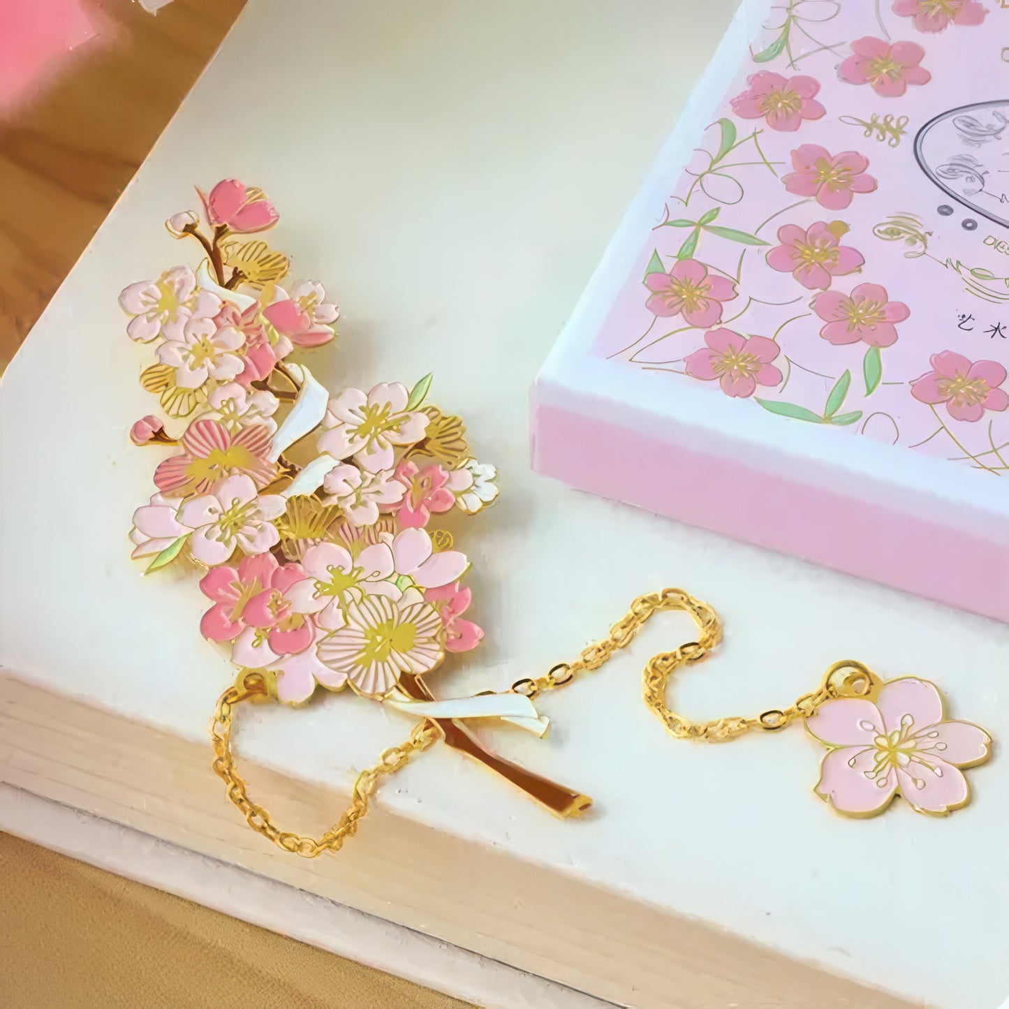 Talking with Flowers Metal Bookmark